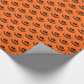 Cadeau Papier à envelopper - Face Citrouille d'Halloween (Coin)