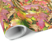 Cadeau Papier à envelopper 'Feuilles d'automne' (Coin rond)