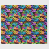 Cadeau Papier à envelopper - Fierté petits dragons 1 (Plat)