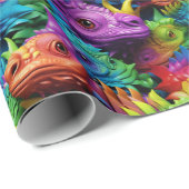 Cadeau Papier à envelopper - Fierté petits dragons 1 (Coin rond)