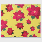 Cadeau Papier à envelopper Fleur de Noël (Plat)