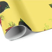 Cadeau Papier à envelopper Fleur de Noël (Coin rond)