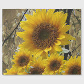 Cadeau Papier à envelopper Fleurs de soleil (Plat)