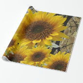 Cadeau Papier à envelopper Fleurs de soleil (Déroulé)