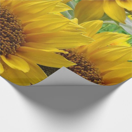 Cadeau Papier à envelopper Fleurs de soleil (Coin)
