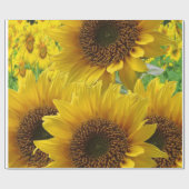 Cadeau Papier à envelopper Fleurs de soleil (Plat)