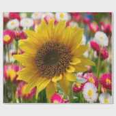 Cadeau Papier à envelopper Fleurs de soleil (Plat)