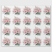 Cadeau Papier à envelopper - Fleurs roses, Arrière - plan (Plat)