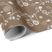 Cadeau Papier à envelopper - Floral (Coin rond)