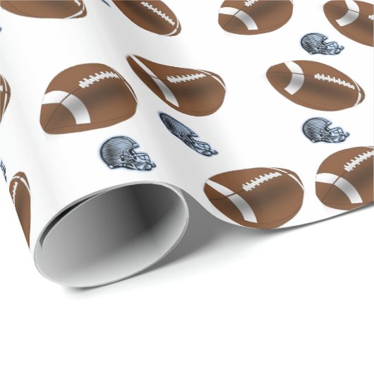 Cadeau Papier à envelopper Football (Coin rond)