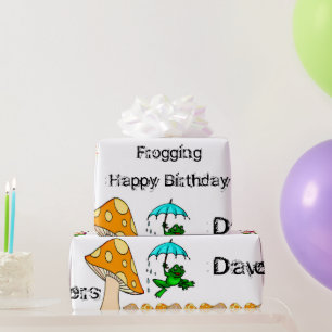 Cadeau Papier à envelopper Frog Champignons