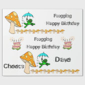 Cadeau Papier à envelopper Frog Champignons (Plat)