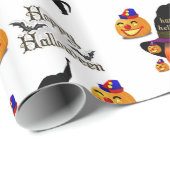 Cadeau Papier à envelopper Halloween (Coin rond)