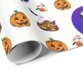 Cadeau Papier à envelopper Halloween (Coin rond)