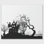 Cadeau Papier à envelopper HALLOWEEN GRAPHIQUE HAUNTED HO (Plat)