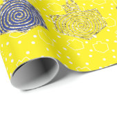 Cadeau Papier à envelopper "Happy Hanoukka Dreidel Pinrou (Coin rond)