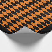 Cadeau Papier à envelopper, HARLEQUIN NOIR ET ORANGE 30" (Coin)