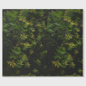 Cadeau Papier à envelopper Honeysuckel jaune. (Plat)