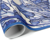 Cadeau Papier à envelopper IMPRIMANTE FLORALE JAPONAISE E (Coin rond)