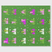 Cadeau Papier à envelopper inspiré par AKA | Rose et vert (Plat)