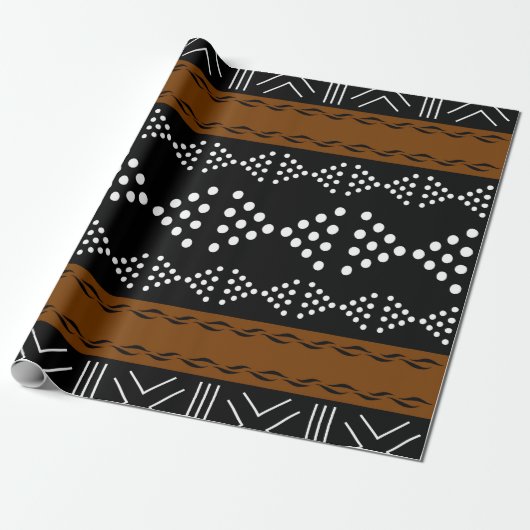Cadeau Papier à envelopper inspiré Regal African Mudcloth (Déroulé)