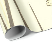 Cadeau Papier à envelopper IRIS JAPONAIS IMPRIMER EN VERT (Coin rond)