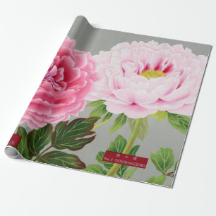 Cadeau Papier à envelopper JAPONAIS IMPRIMANTE FLORALE PE