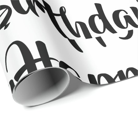 Cadeau Papier à envelopper - Joyeux anniversaire (Coin rond)