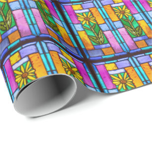 Cadeau Papier à envelopper laqué en verre Jaune