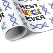 Cadeau Papier à envelopper le meilleur oncle (Coin rond)