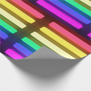 Cadeau Papier à envelopper - LGBT Neon Lights Design 2