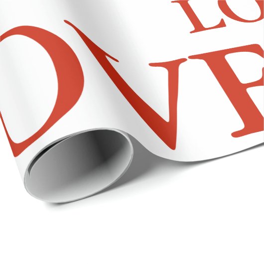 Cadeau Papier à envelopper - LOVE (Coin rond)