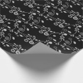 Cadeau Papier à envelopper noir et blanc (Coin)