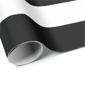 Cadeau Papier à envelopper noir et blanc extra-large (Coin rond)