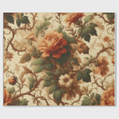 Cadeau Papier à envelopper - Orange brûlé, Crème, Vert mo (Plat)