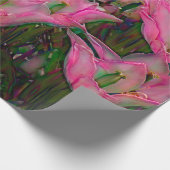 Cadeau Papier à envelopper Ouvert Tulipes roses chaudes (Coin)