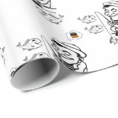 Cadeau Papier à envelopper Pêcheur (Coin rond)