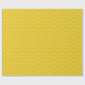 Cadeau Papier à envelopper peigne jaune foncé (Plat)