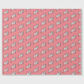Cadeau Papier à envelopper personnalisable - Cheval (Plat)