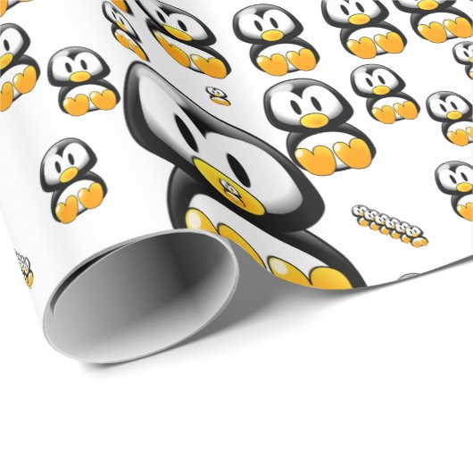 Cadeau Papier à envelopper Pingouin (Coin rond)
