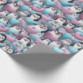 Cadeau Papier à envelopper - Pingouins à fierté transgenr (Coin)