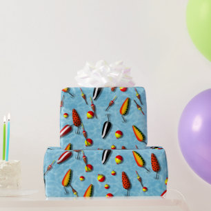 Cadeau Papier à envelopper - Plaques de pêche et leurre