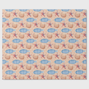 Cadeau Papier à envelopper Poisson Poisson Starfish Coqui