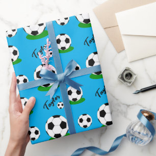 Cadeau Papier à envelopper pour fans de football, balle,