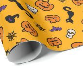 Cadeau Papier à envelopper pour Halloween. (Coin rond)
