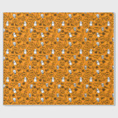 Cadeau Papier à envelopper pour Halloween. (Plat)