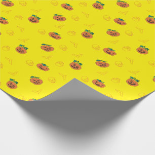 Cadeau Papier à envelopper pour halloween - Citrouilles,