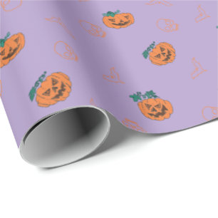 Cadeau Papier à envelopper pour halloween - Citrouilles,