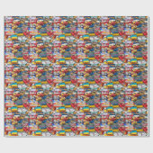 Cadeau Papier à envelopper pour les voitures de jouets (Plat)