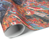 Cadeau Papier à envelopper pour pêche à la truite "Fly Ty (Coin rond)